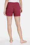 Zivame Cozy Heathers Knit Poly Shorts - Grey Red — thumbnail 3